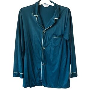 Vintage aqua pajama shirt